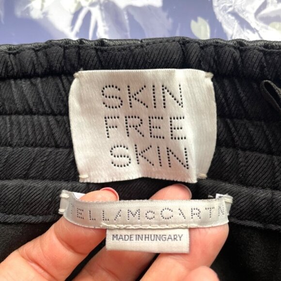 Stella McCartney Black Faux Leather Cropped Culottes Pants - S - Picture 7 of 13